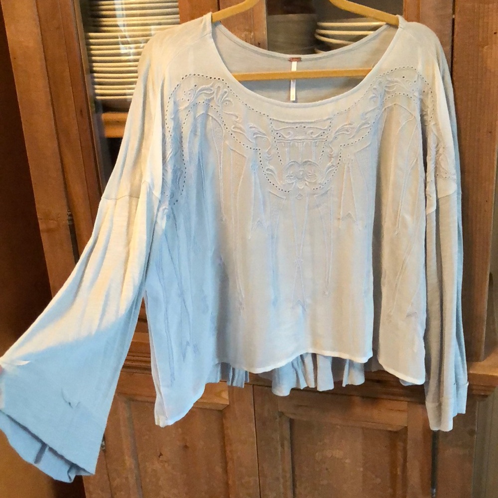 Free People Shirt NWT small s top blue